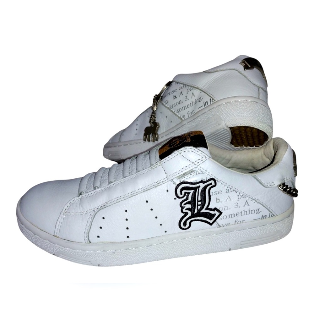 🆕BNWOB!L.A.M.B. X Royal Elastics 1st Edition Script Sneakers Sz 81/2!w/charms!